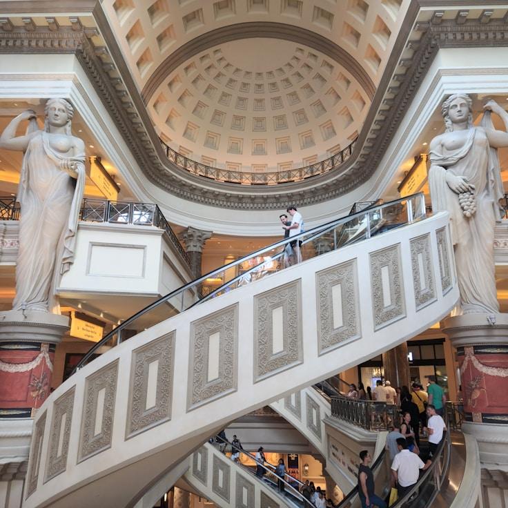 Shopping mall with wide corridors suitable for strollers